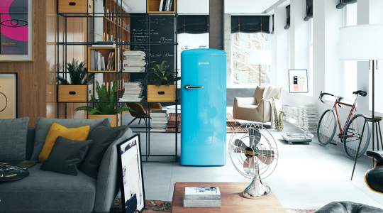 1ドア レトロ冷蔵庫 ティファニーブルー お洒落な アメリカン 家具 1