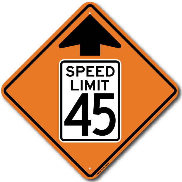 W3-5 Speed Limit 45 Ahead | Construction Signs | Highway Traffic