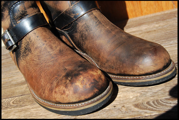 2010年6月24日 茶芯の顔料を落としました。レッドウィング2268