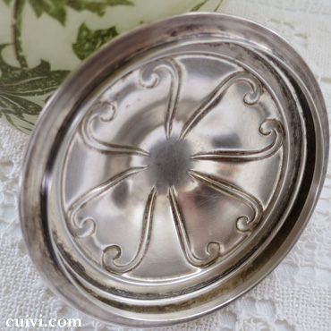 フロストガラス_ハンドペイント_アザミのビスケットジャー