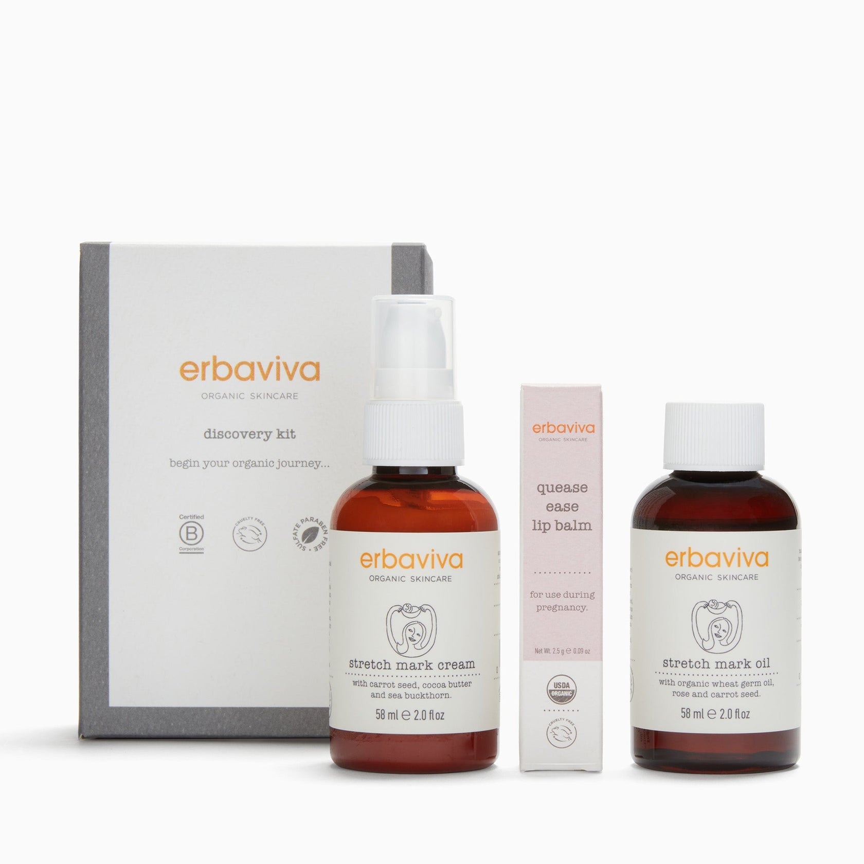 Organic Mama Discovery Kit| Erbaviva | Organic Pregnancy Gift Set