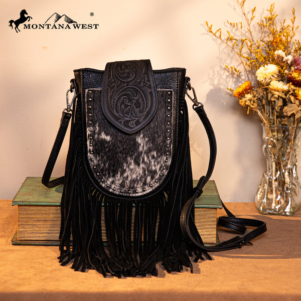TR180-8360 Trinity Ranch Genuine Hair-On Cowhide Tooled Fringe