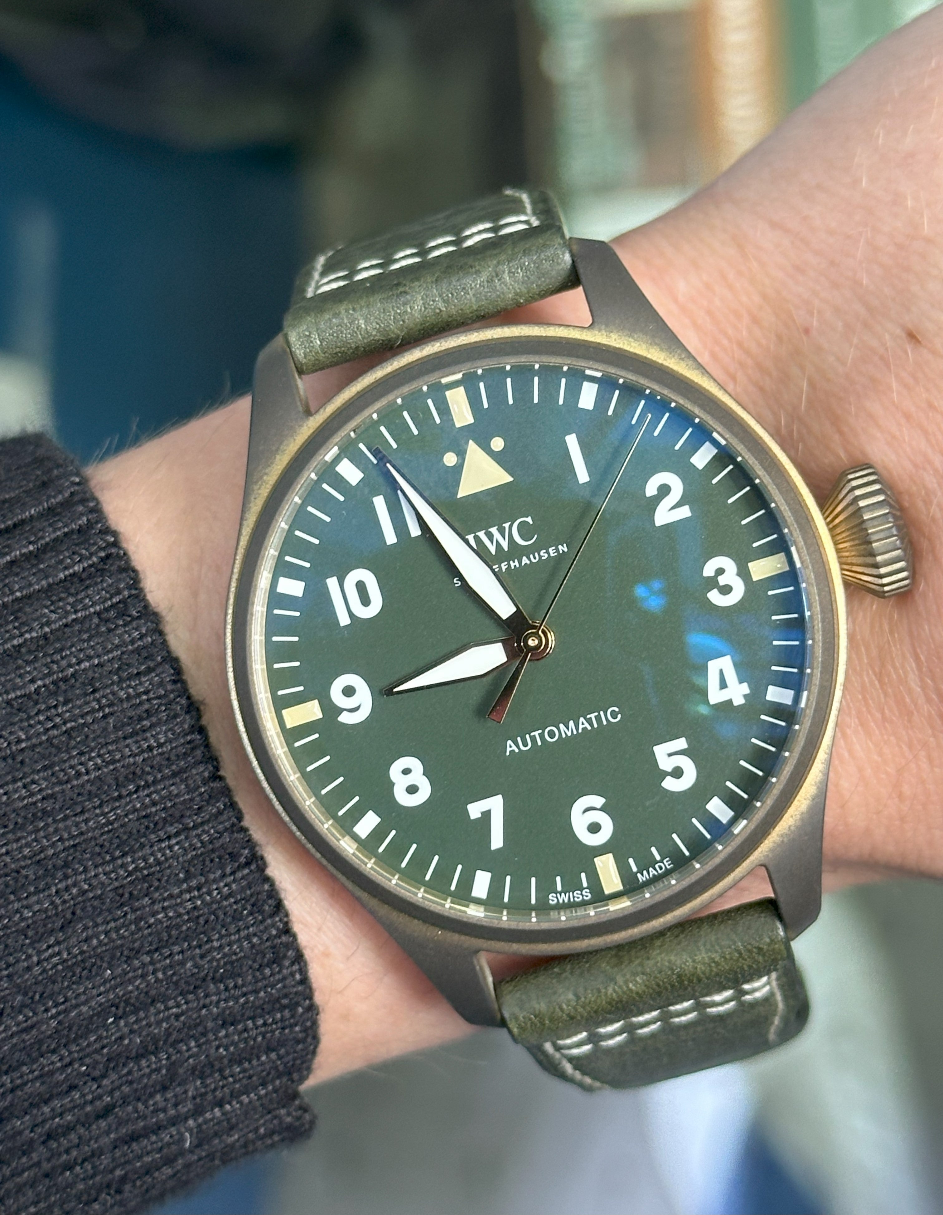 IWC BIG PILOT'S WATCH 43MM SPITFIRE BRONZE GREEN DIAL - IW329702