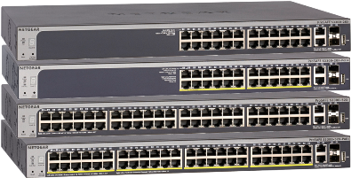 ネットギアジャパン 10Gアップリンクを4基持つ スタッカブル・スマート