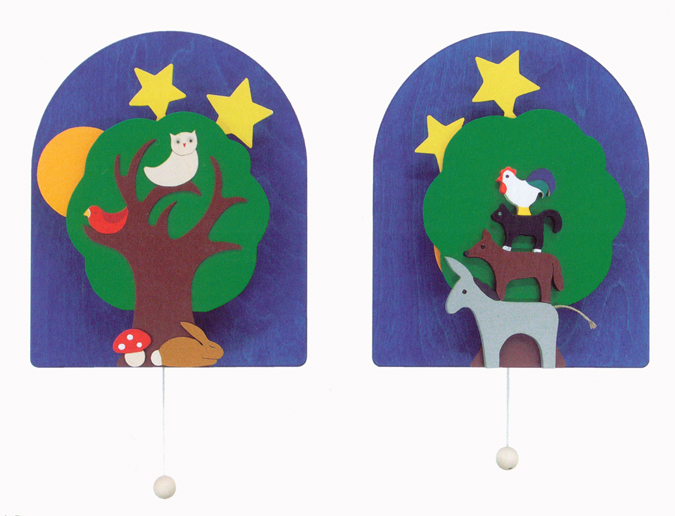 星と月 壁掛けオルゴール キーナー社(kiener) 月と星壁掛オルゴール