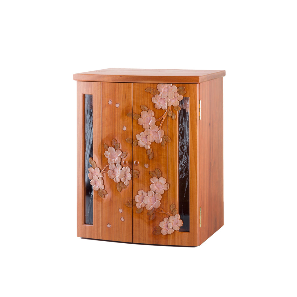 彩色仏壇 小 ［ 里桜 ／ 曲面扉 ］ | 大坂屋家具店
