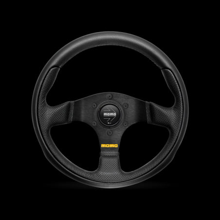 Momo Team Steering Wheel 280 mm - 4 Black Leather/Black Spokes