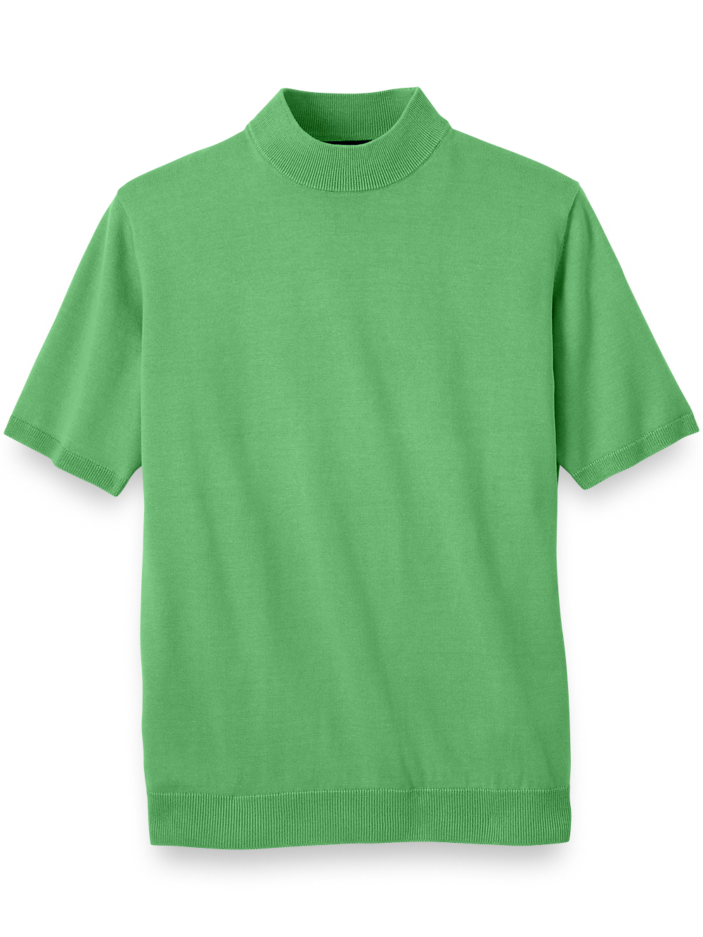 Cotton Mock Neck Sweater - Light Green – Paul Fredrick