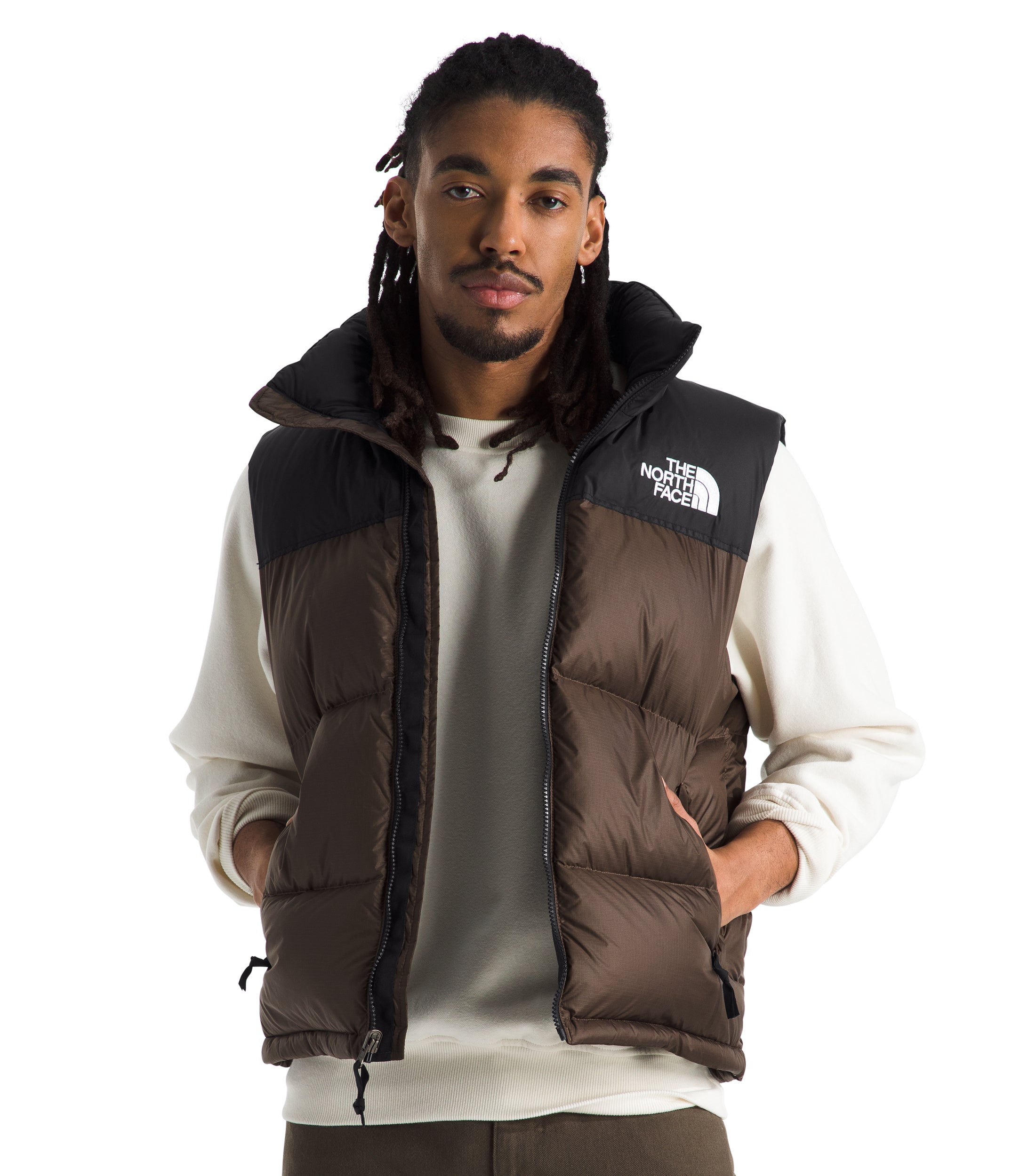 Men's 1996 Retro Nuptse Vest Smokey Brown – Quarks Shoes
