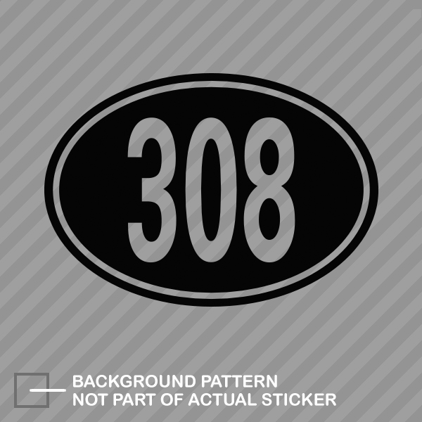 Oval 308 Sticker Decal Vinyl | eBay