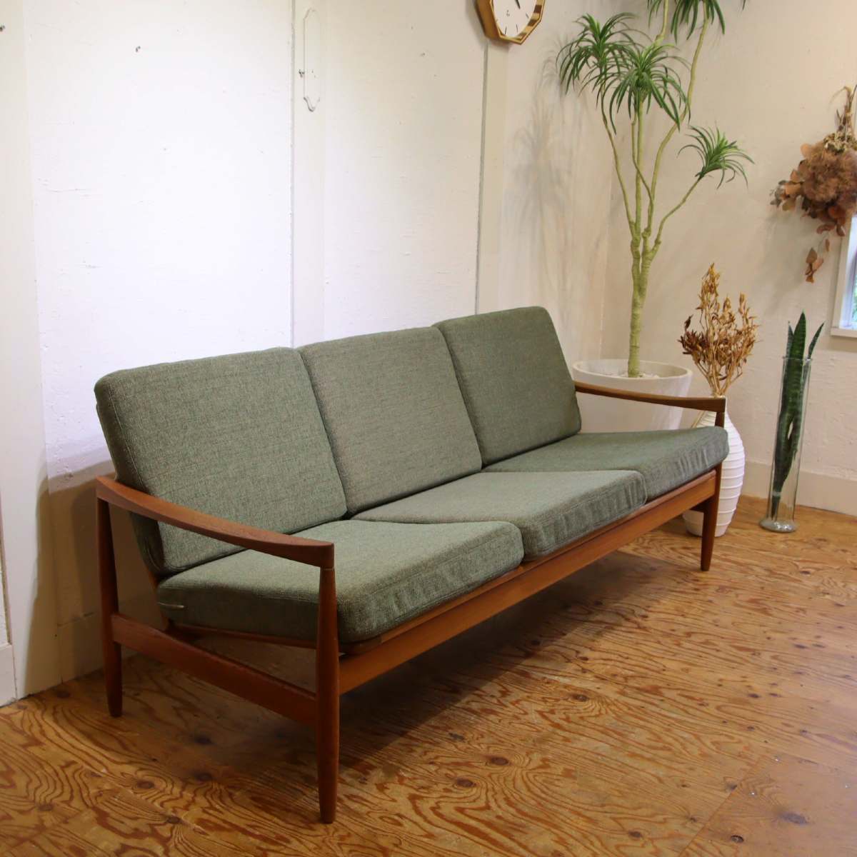 SKIVE MOBELFABRIK トリプルソファ チーク 3人掛けソファ 北欧