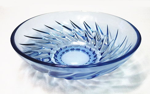 アールデコ ウランガラス青中鉢 | 骨董 通販