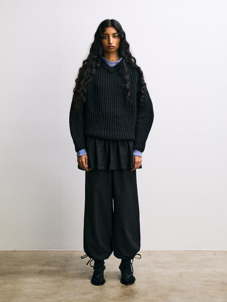 NEMOTO oversized merino wool black sweater | RUS