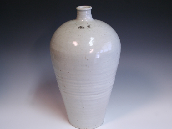 古美術青華堂｜H918 初期伊万里・白磁千段巻文壺(江戸時代）