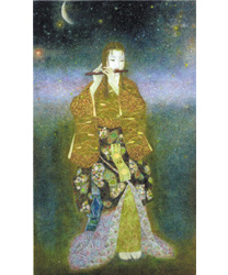 日展出品作白鳥映雪