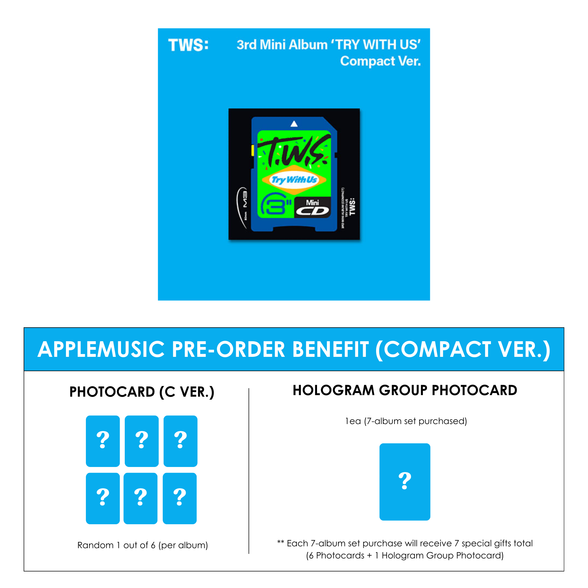 TWS 3RD MINI ALBUM - TRY WITH US (COMPACT VER.) + APPLEMUSIC