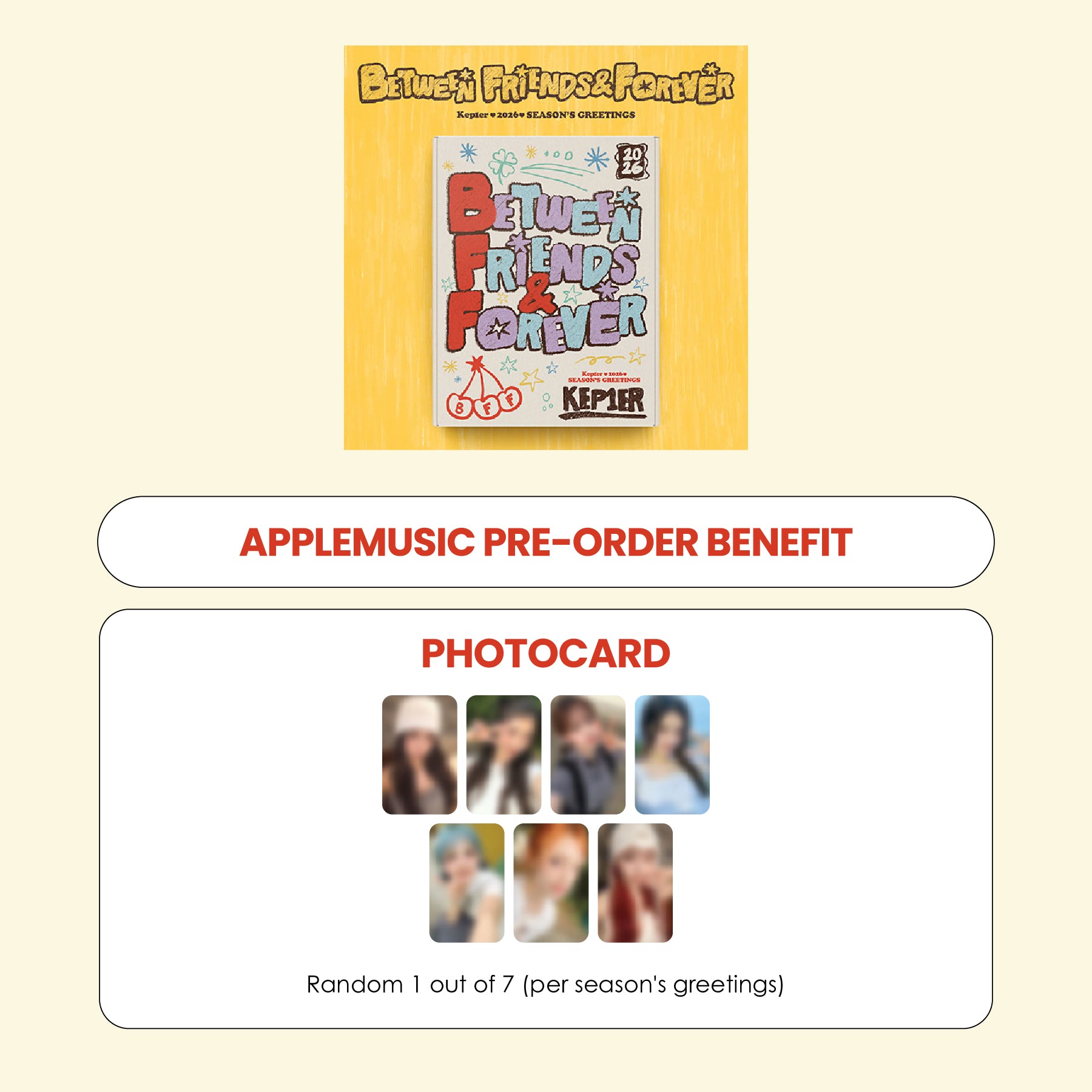 KEP1ER 2026 SEASON'S GREETINGS - BETWEEN FRIENDS&FOREVER +