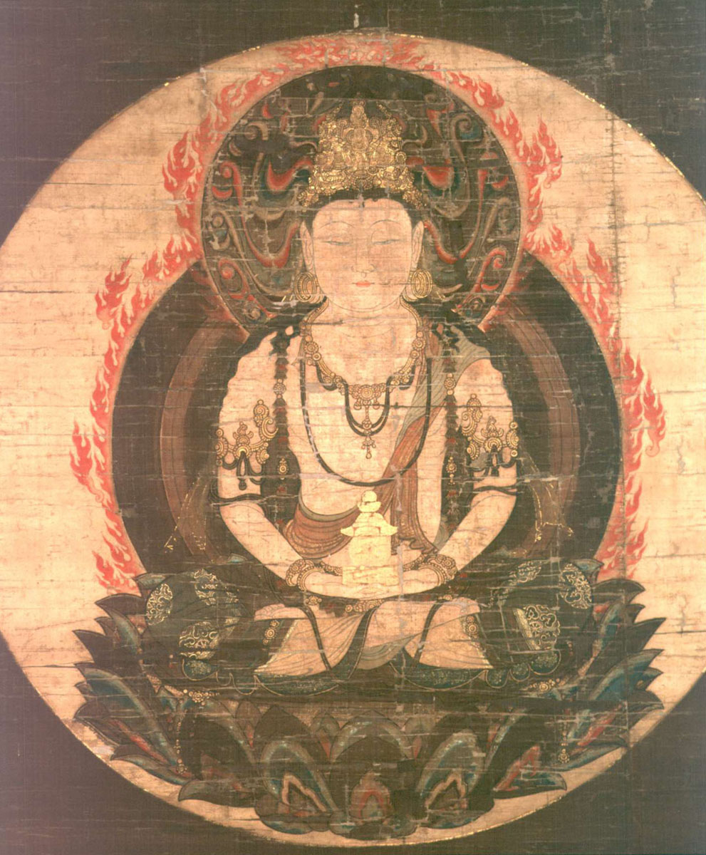 萬徳寺：絹本著色弥勒菩薩像