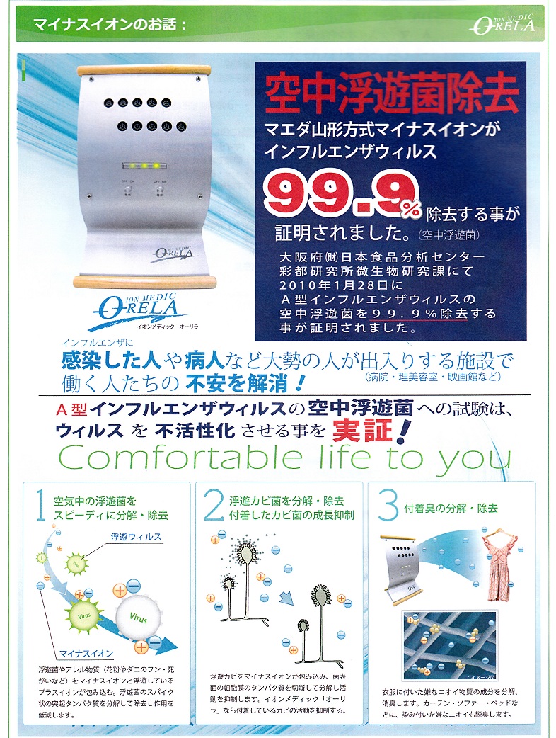 オーリラ 高性能マイナスイオン発生器 ハイパワータイプ業務用 冬の