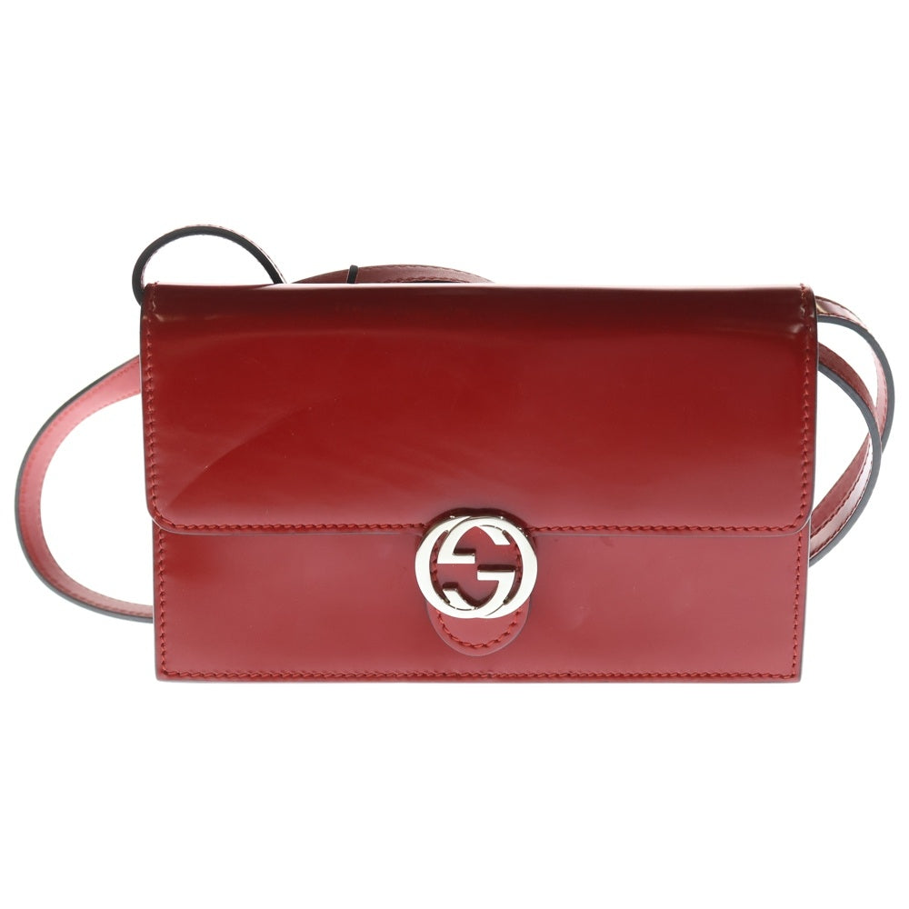 GUCCI(グッチ) インターンロッキングG パテントレザー ショルダー