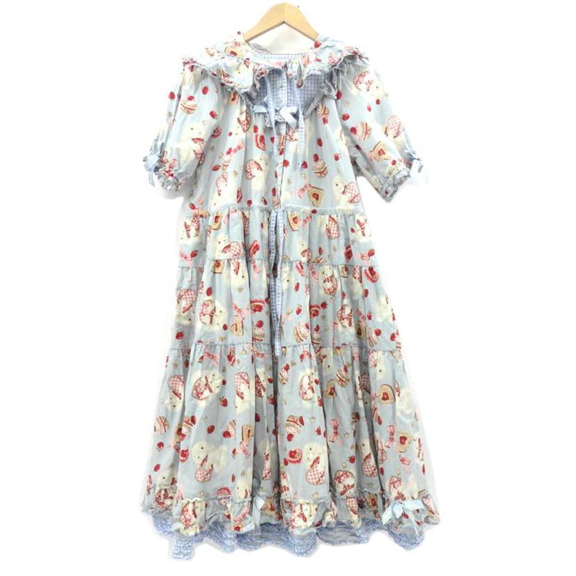 青木美沙子×ピンクハウスsweets lop ear bunnyミディワンピース