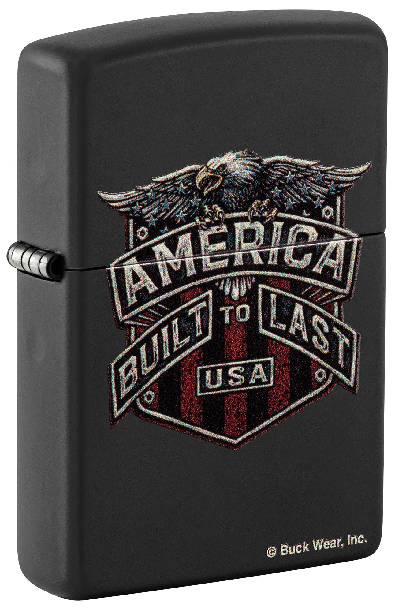 Buck Wear™ Built to Last Design Black Matte Windproof Lighter