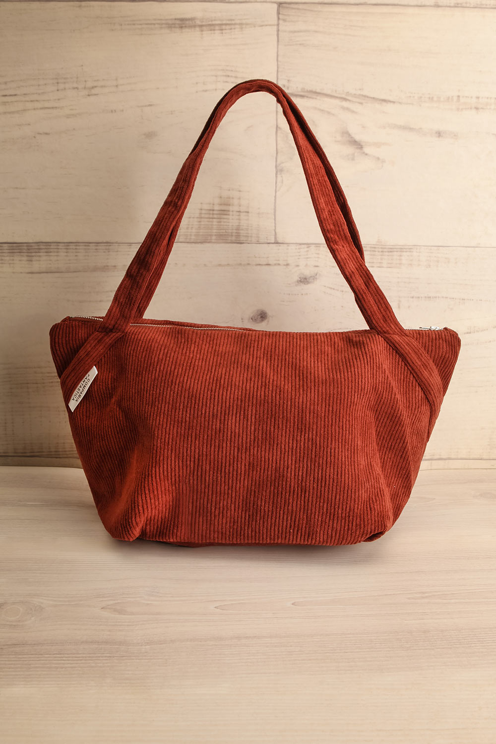 Cortura Brown Corduroy Shoulder Bag | La petite garçonne