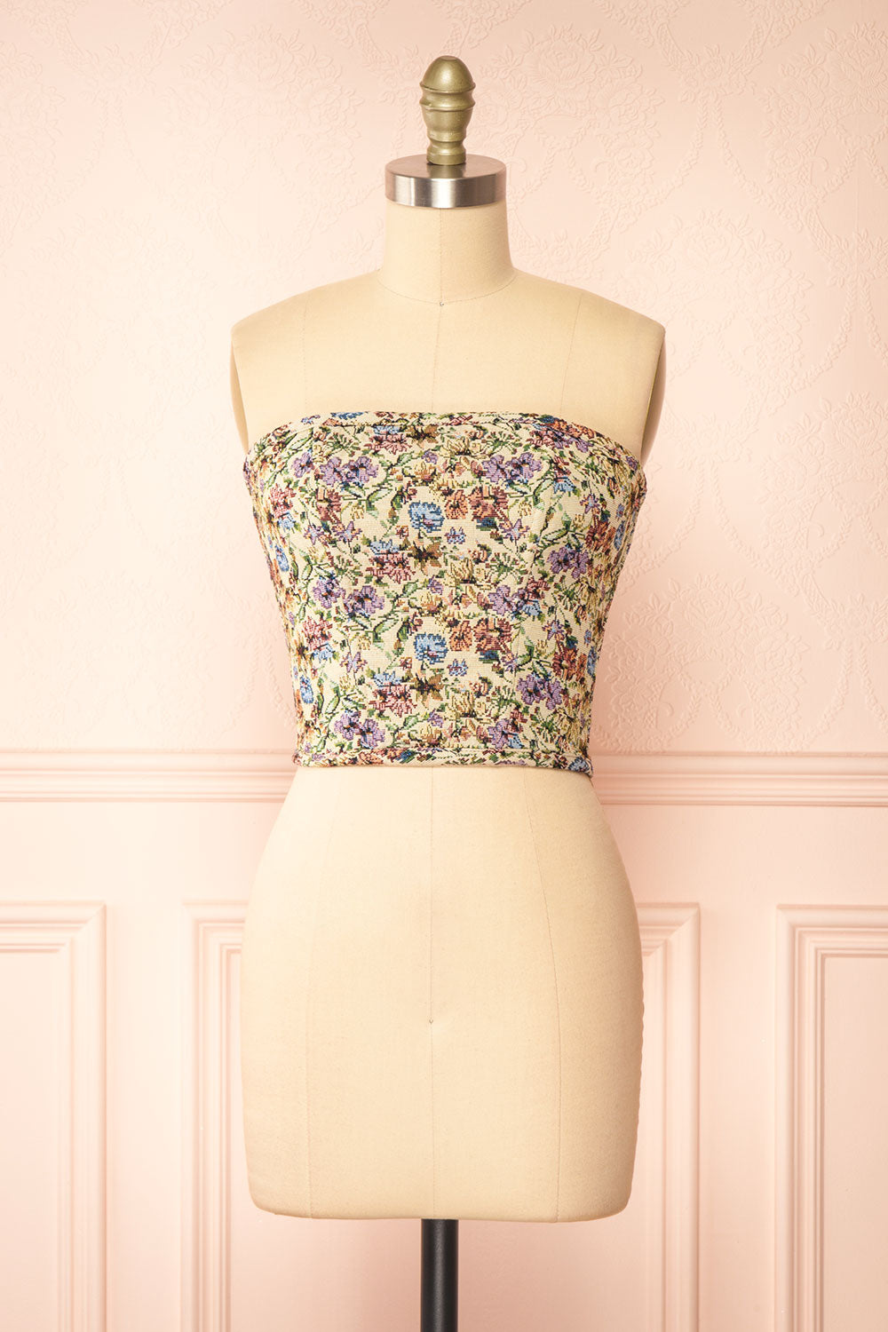 Gloriosa Bustier Corset Top w/ Lace Up Back | Boutique 1861