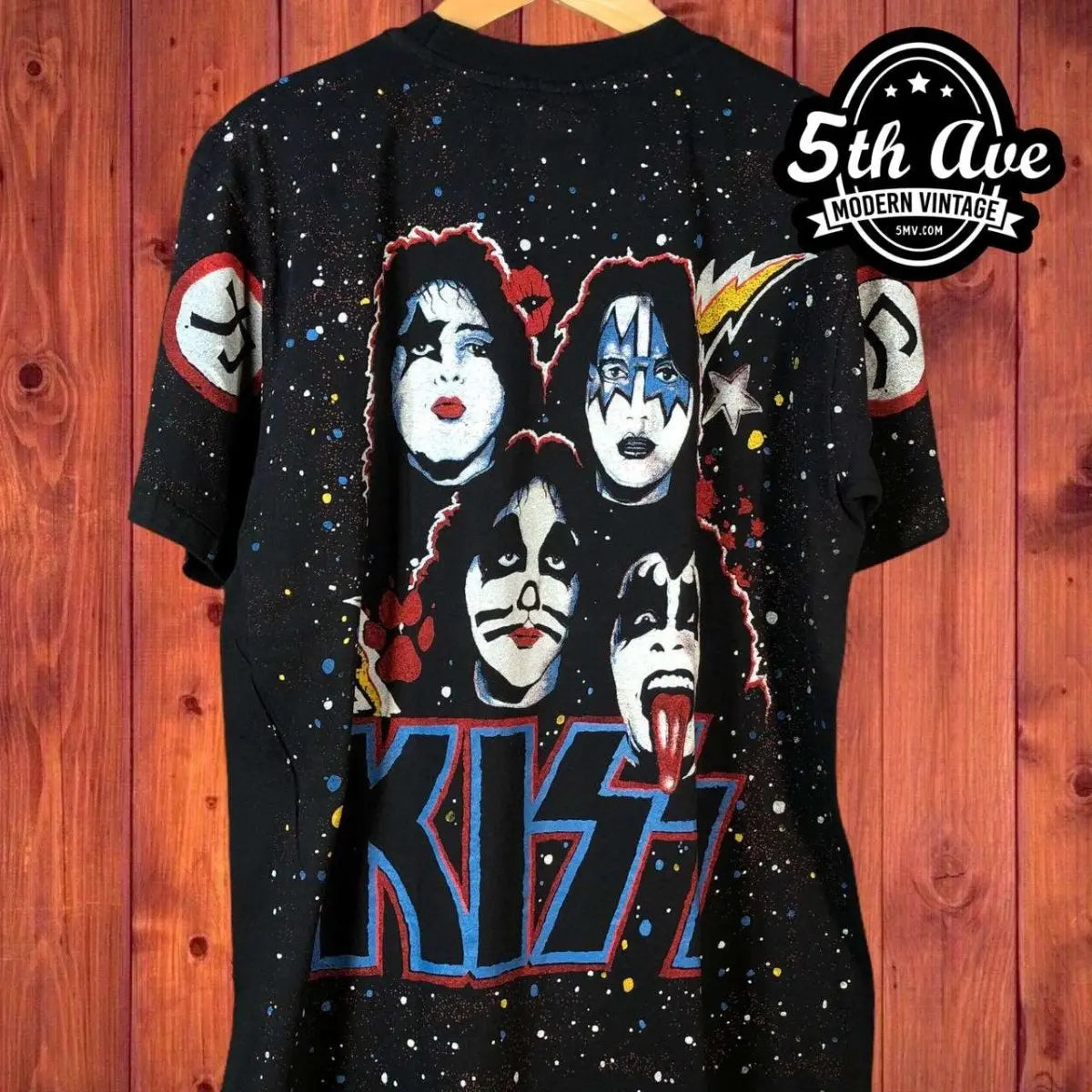 Kiss KIϟϟ - AOP all over print New Vintage Band T shirt - Vintage