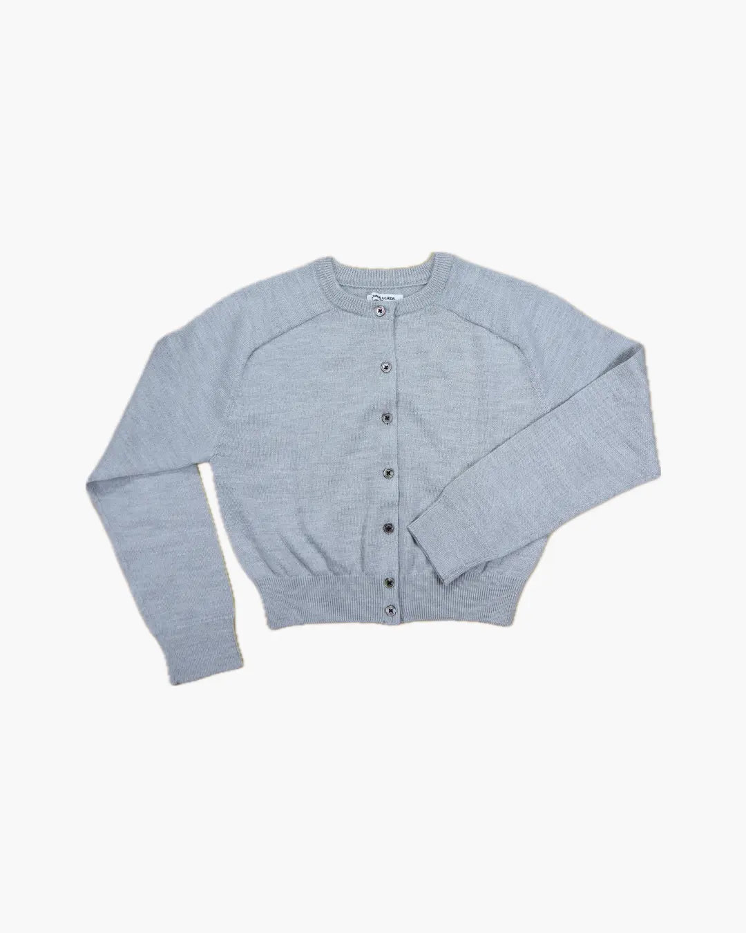 FUMIKA UCHIDA / KNITTED CREW-NECK CARDIGAN / LIGHT GREY – 601