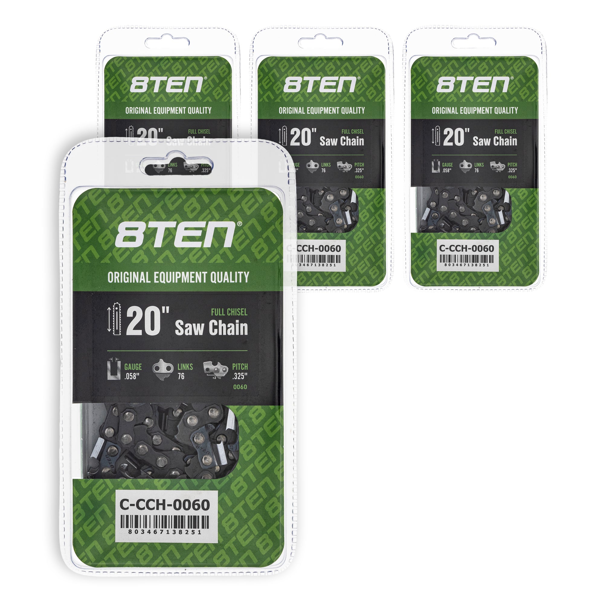 Chainsaw Chain 20 Inch .058 .325 76DL For 21LPX076G | 8TEN