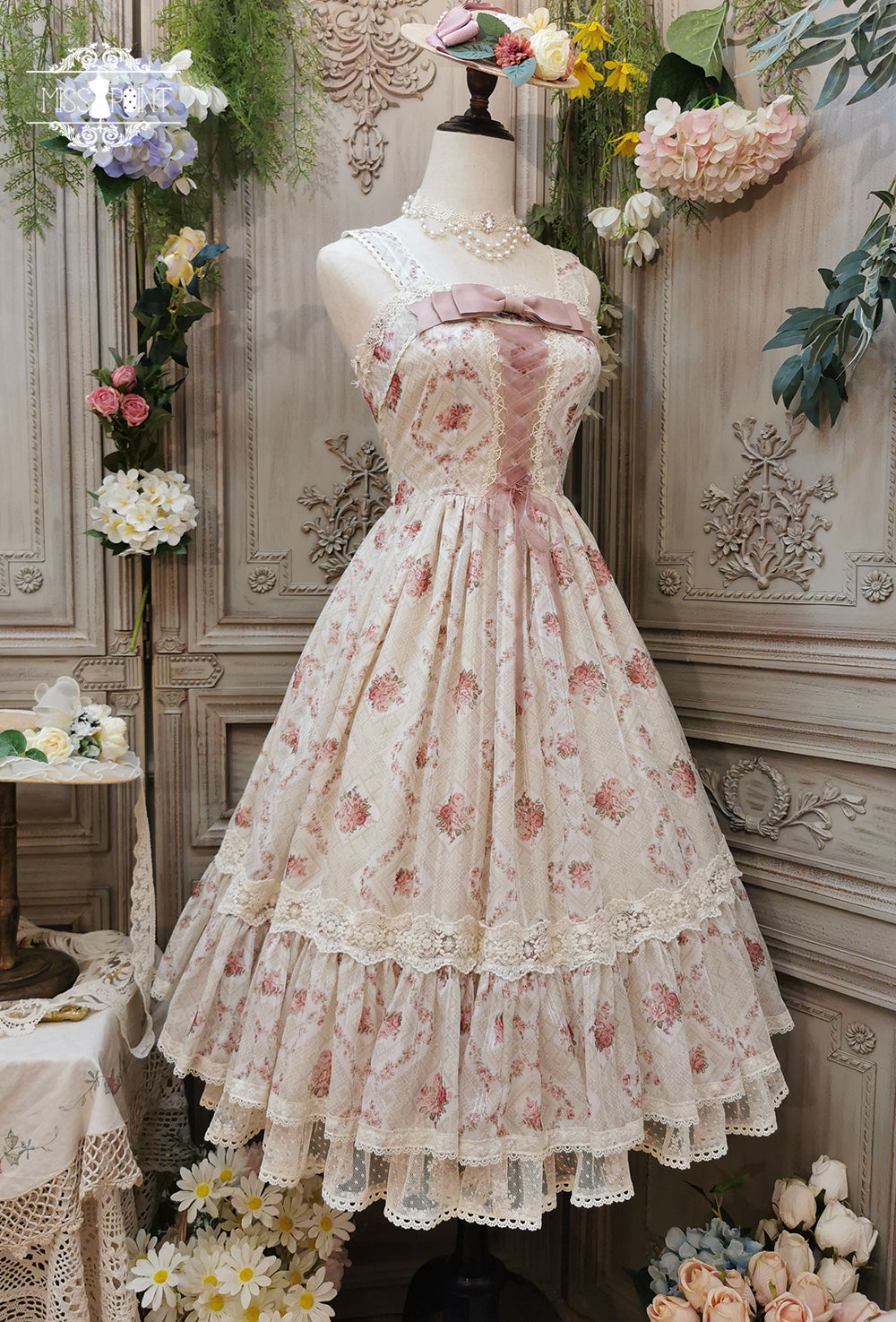 Woody Rose - Elegant Floral Lolita JSK Dress