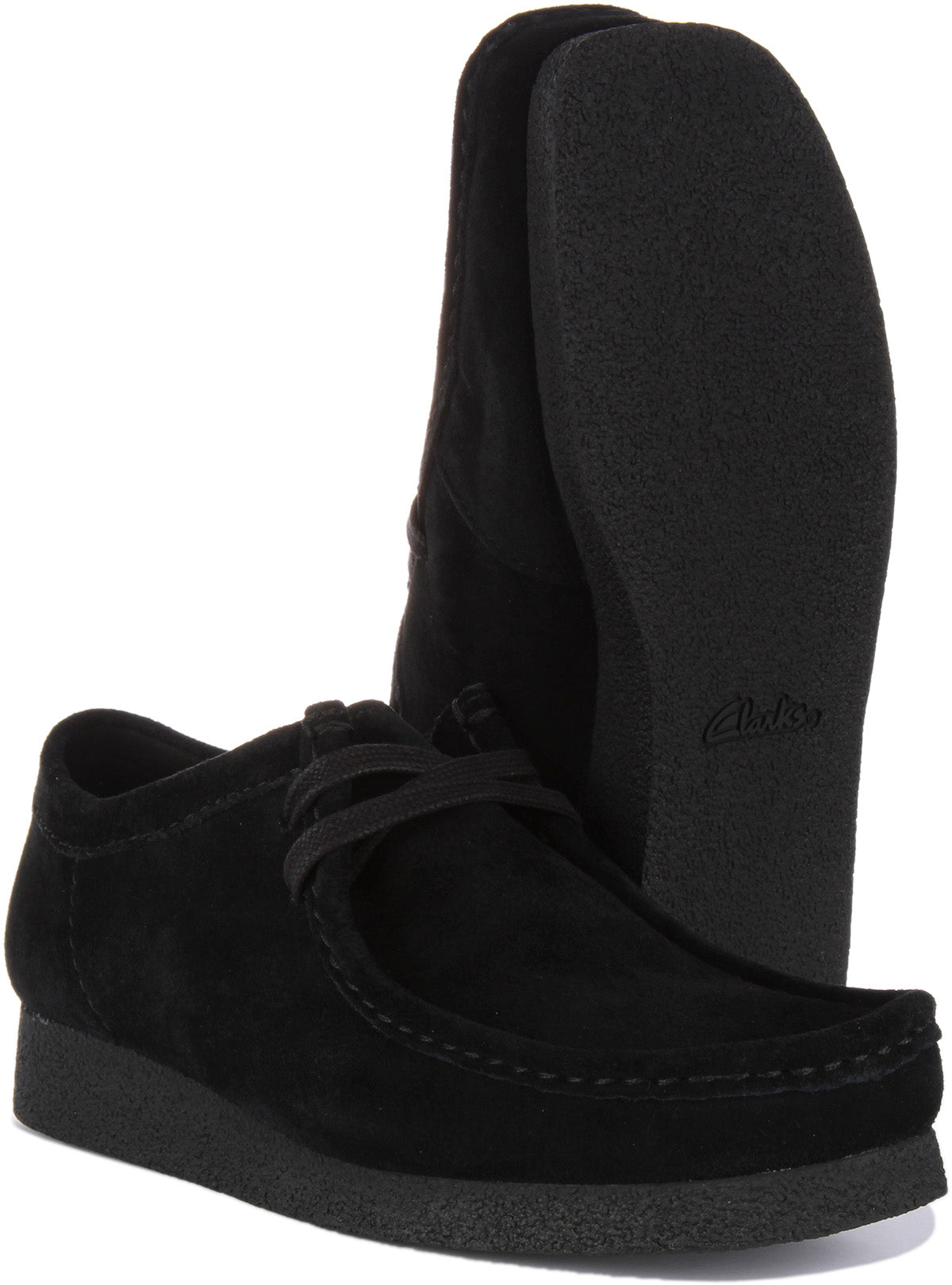 Clarks Wallabee Evo Black Suede For Men | Soft Suede Crepe shoes
