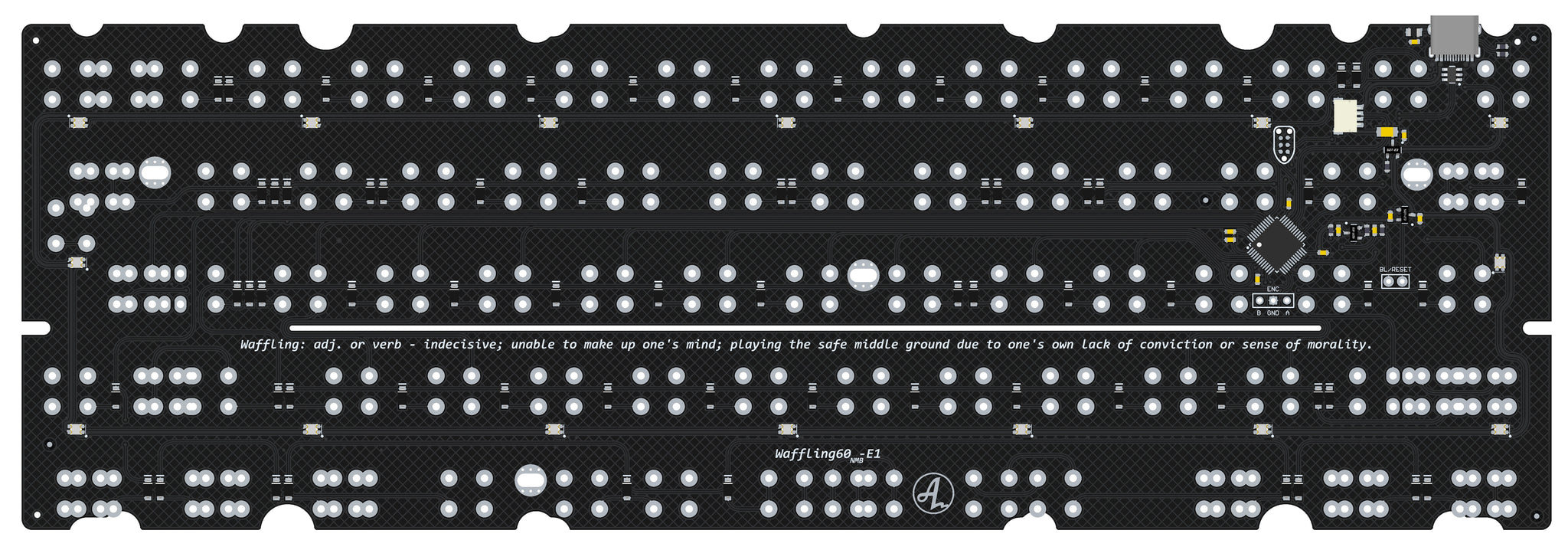 waffling60 - Tray mount (60% MX or ALPS) – 4pplet