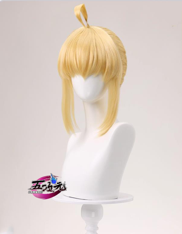 三分妄想 FGO セイバー アルトリア・ペンドラゴン コスプレ ウィッグ