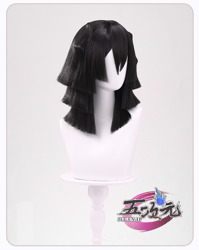 三分妄想 鬼滅の刃 コスプレ 伊黒小芭内 ウィッグ