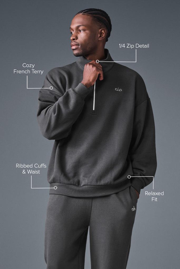 Alo Accolade 1/4 Zip Pullover - Anthracite - Hoodies - Free
