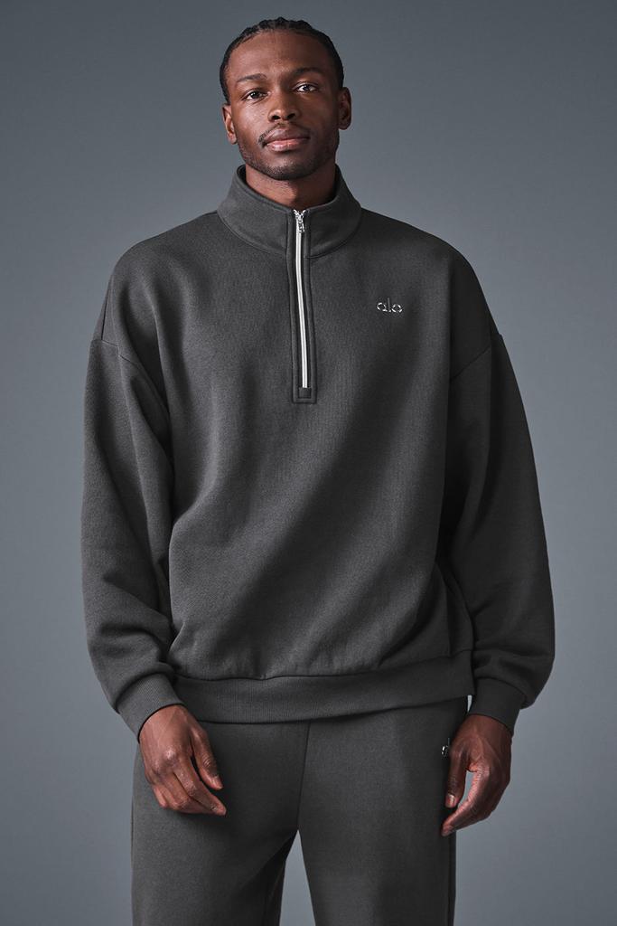 Alo Accolade 1/4 Zip Pullover - Anthracite - Hoodies - Free
