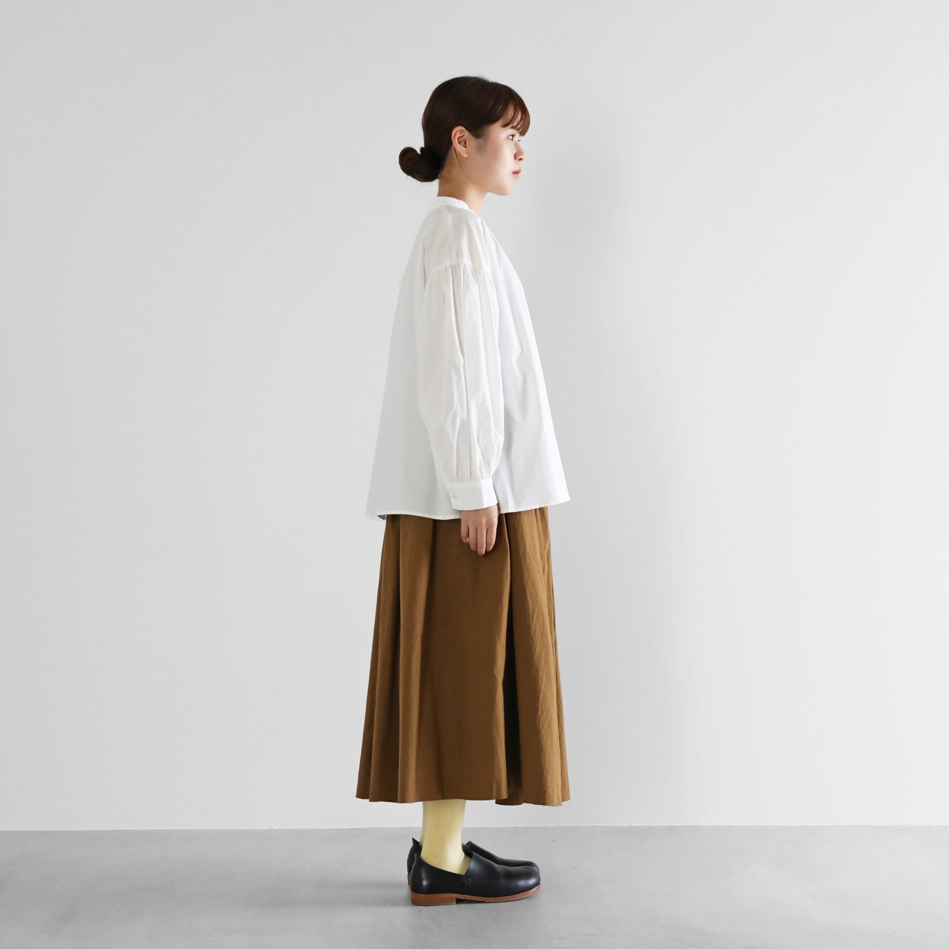 オーガニックコットンバルーンスリーブワイドブラウス U106が再入荷