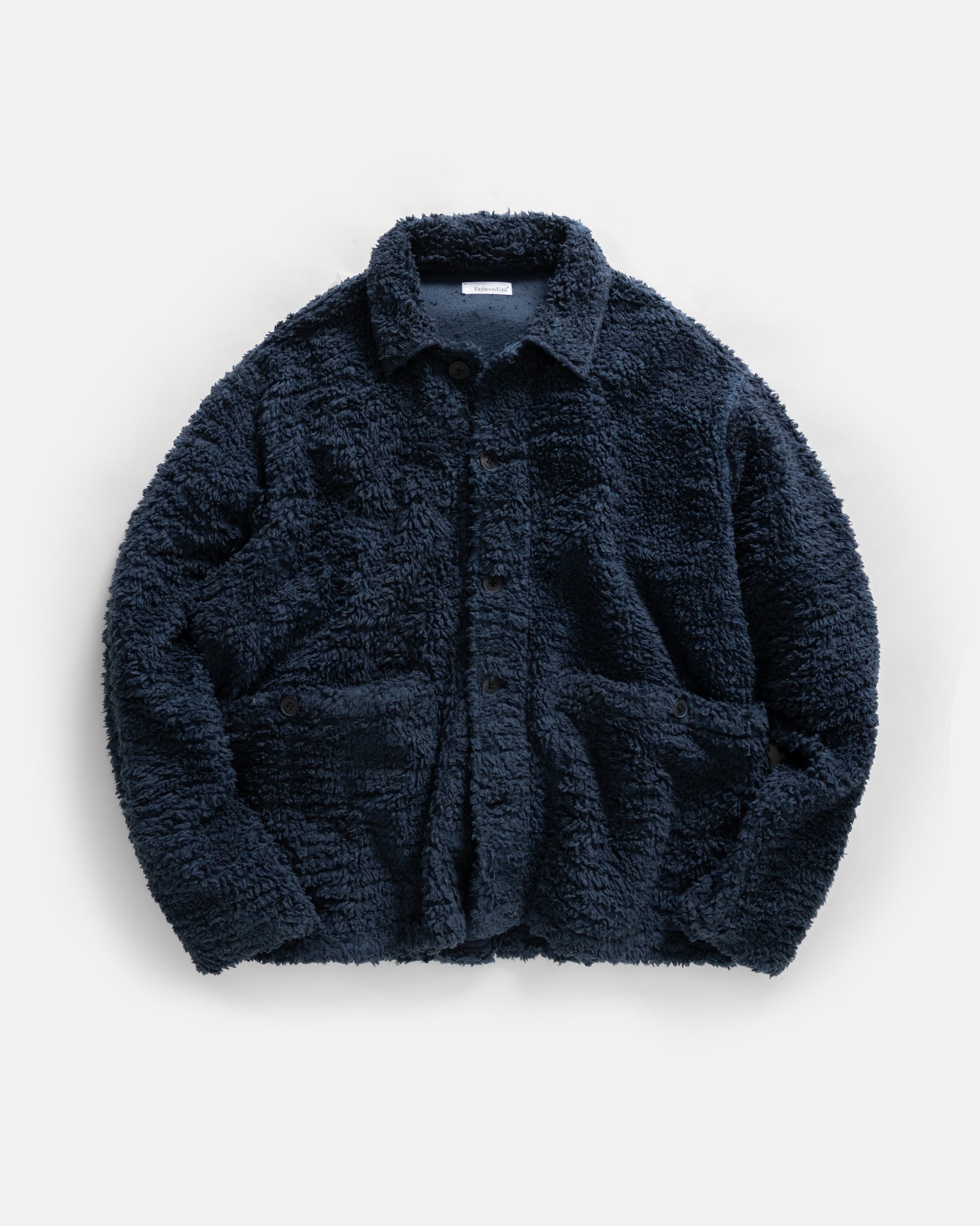 JOSEPH COACH'S JACKET - NAVY ORGANIC COTTON SHERPA – 18 East