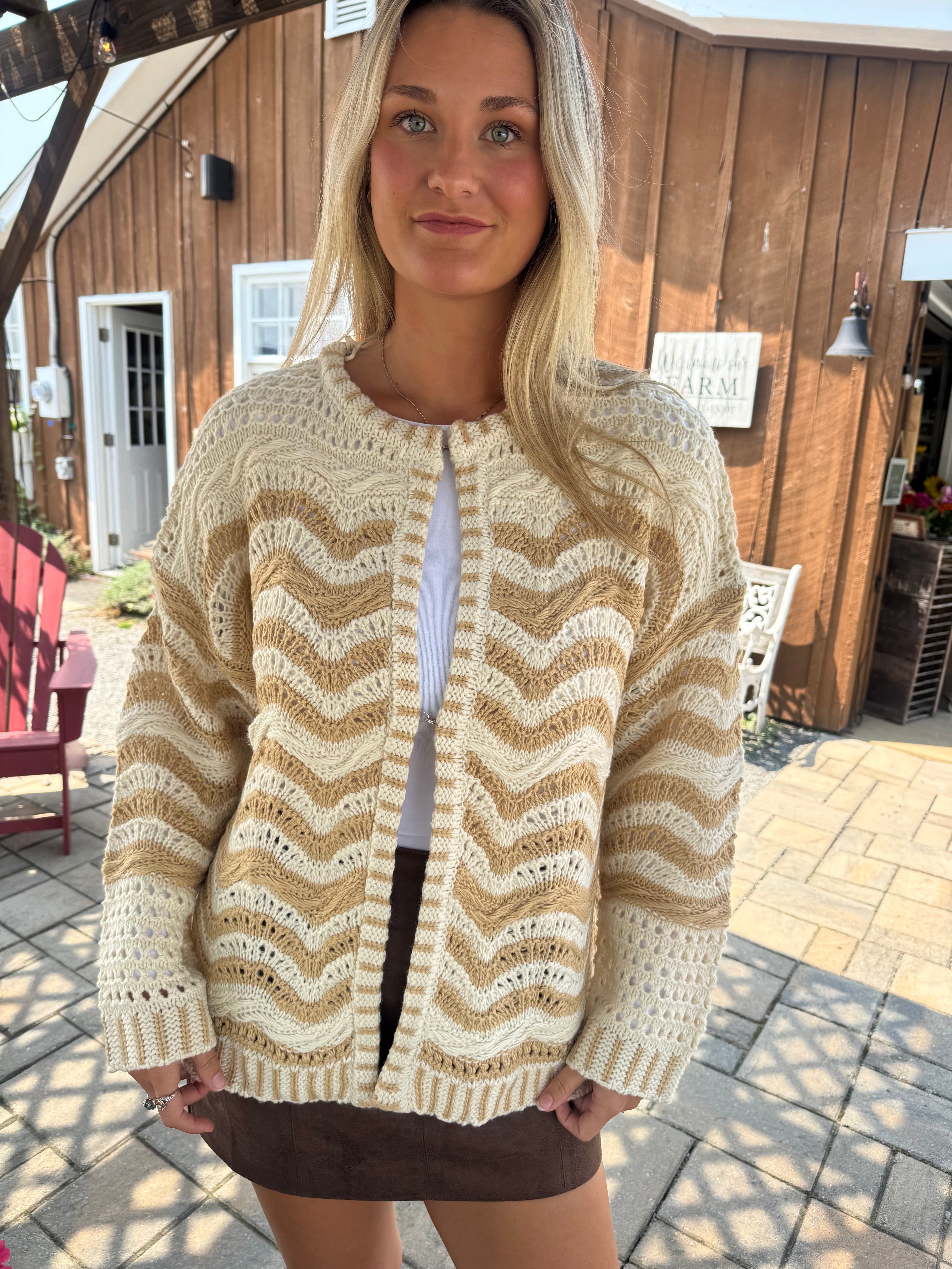 Wavy Crochet Cardigan – 39 Mine Boutique