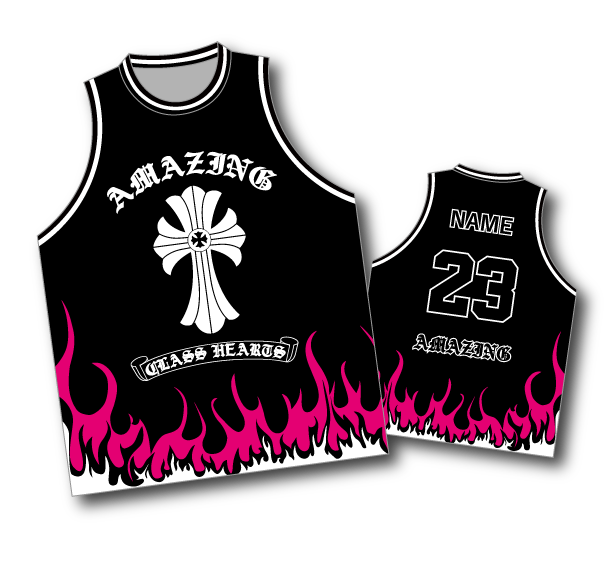 クロム風×炎 バスケユニフォーム - T LAB