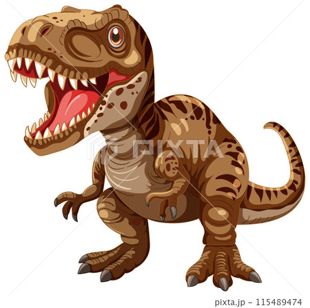 イラスト原画 獲物を狙うティラノサウルス 「暴君」 イラスト原画 獲物