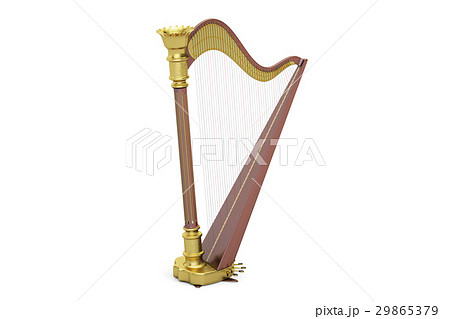 音楽 ハープ 竪琴 金のイラスト素材 - PIXTA