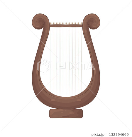 音楽 ハープ 竪琴 金のイラスト素材 - PIXTA