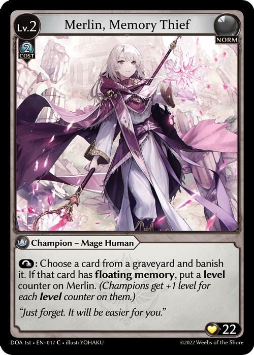 Merlin, Memory Thief - Dawn of Ashes 1st Edition - Grand Archive