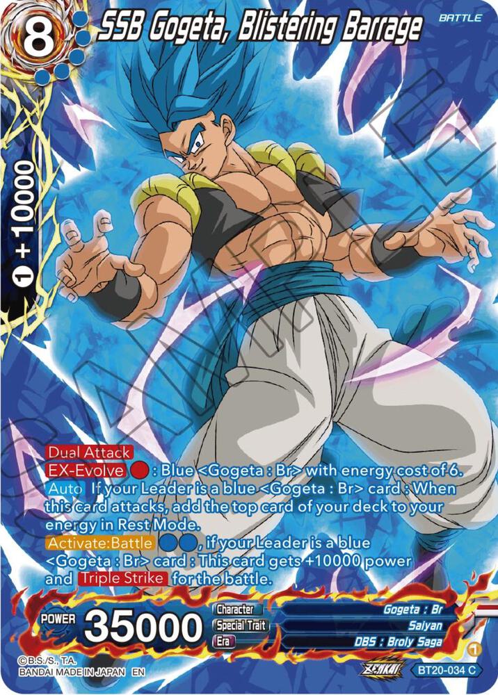 SSB Gogeta, Blistering Barrage (Silver Foil) - Power Absorbed