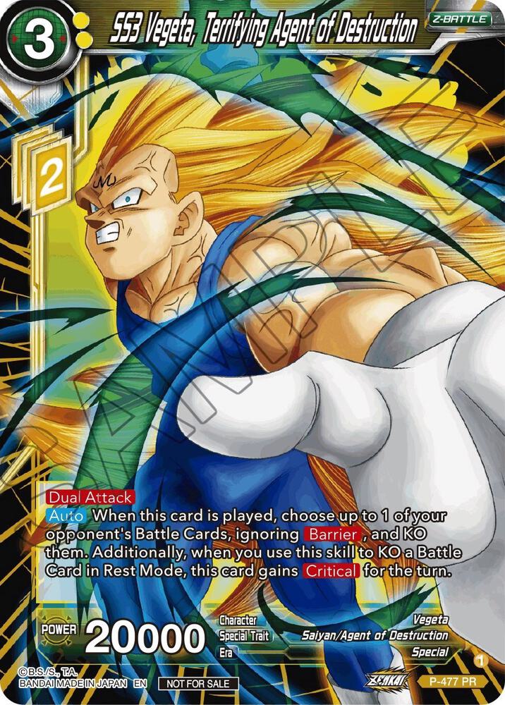 SS3 Vegeta, Terrifying Agent of Destruction (Silver Foil