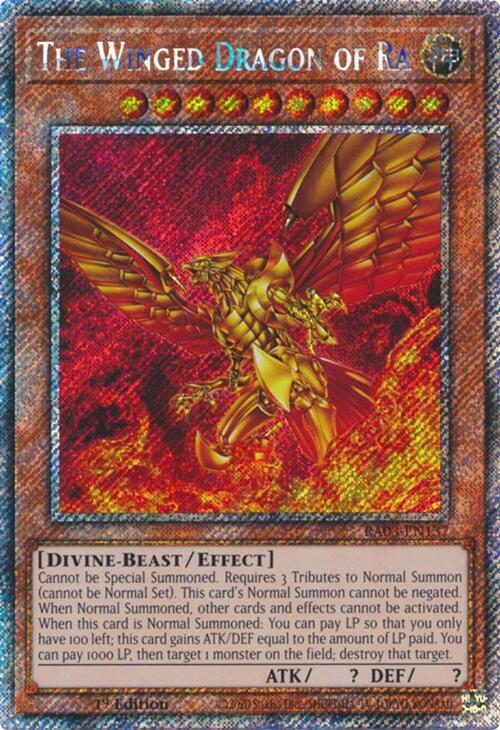 The Winged Dragon of Ra (Platinum Secret Rare) - Quarter Century