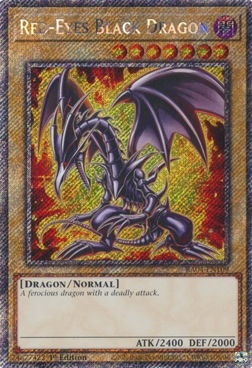 Red-Eyes Black Dragon (7th Art) (Platinum Secret Rare) - Quarter